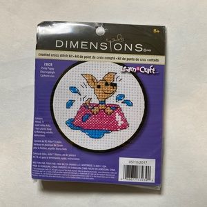 NWT Dimensions Perky Puppy Cross Stitch Kit